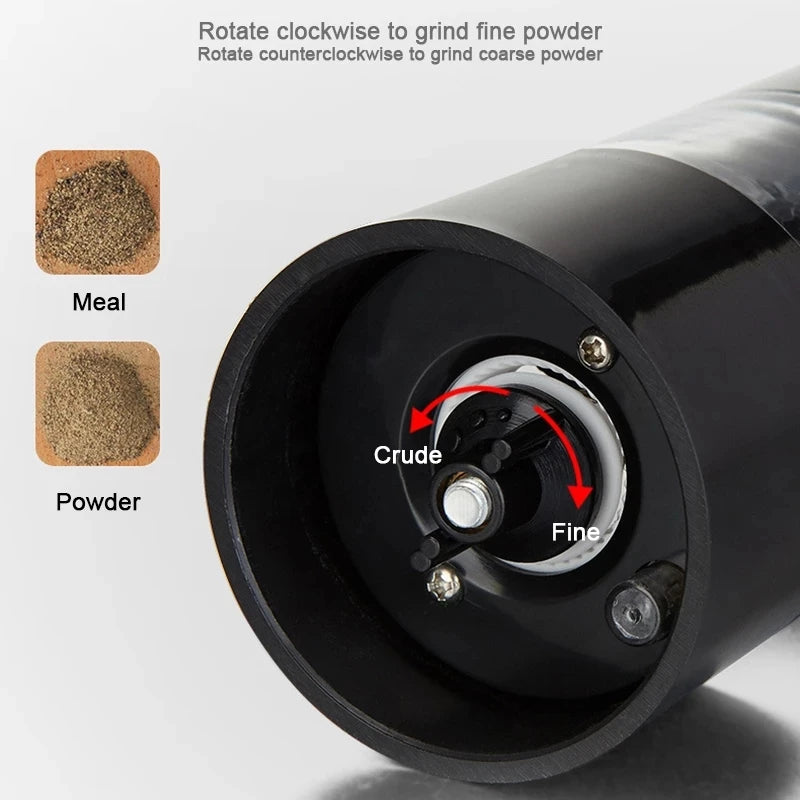 2pcs Electric Spice Mills Kicthen Pepper Grinder Automatic Salt and Pepper Shaker Kicthen Gadgets USB Charging With LED Light