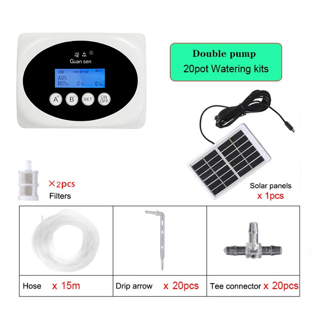 solar powered Dual Pump Intelligent Drip Irrigation System