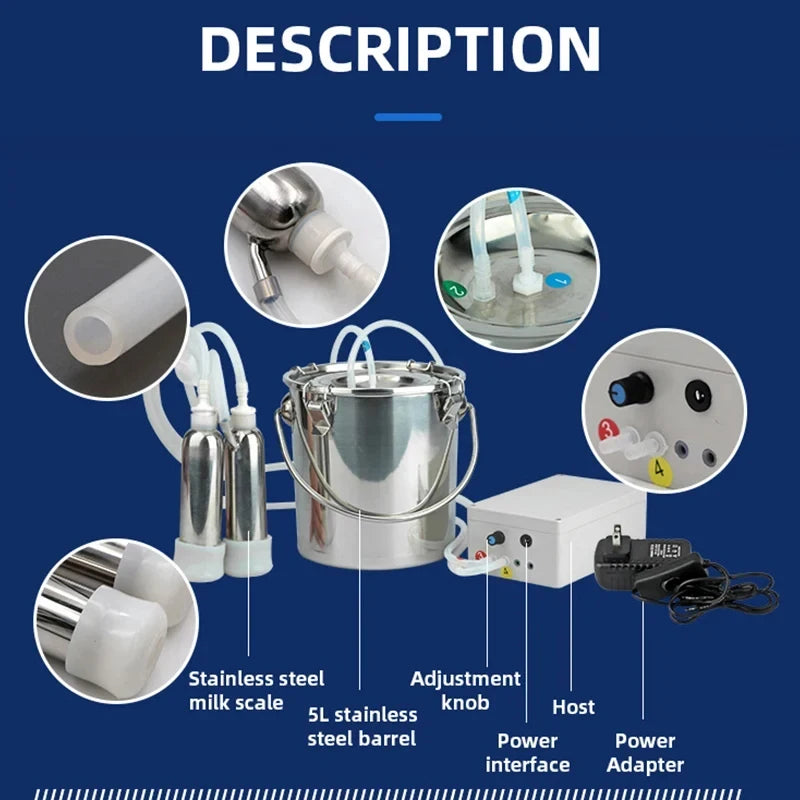 Gentle, Automatic Milking Machine for Cows, Goats & Sheep